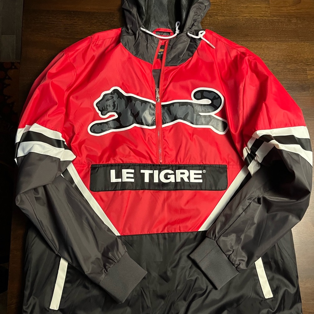 Le Tigre Red and Black Windbreaker Men’s XL